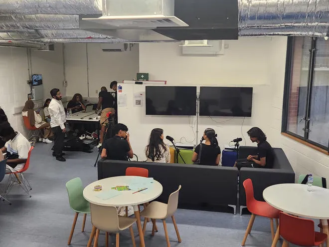 Young People doing a Podcast about Hate Crime