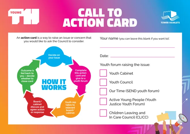 Young Tower Hamlets form used to raise an issue through forums