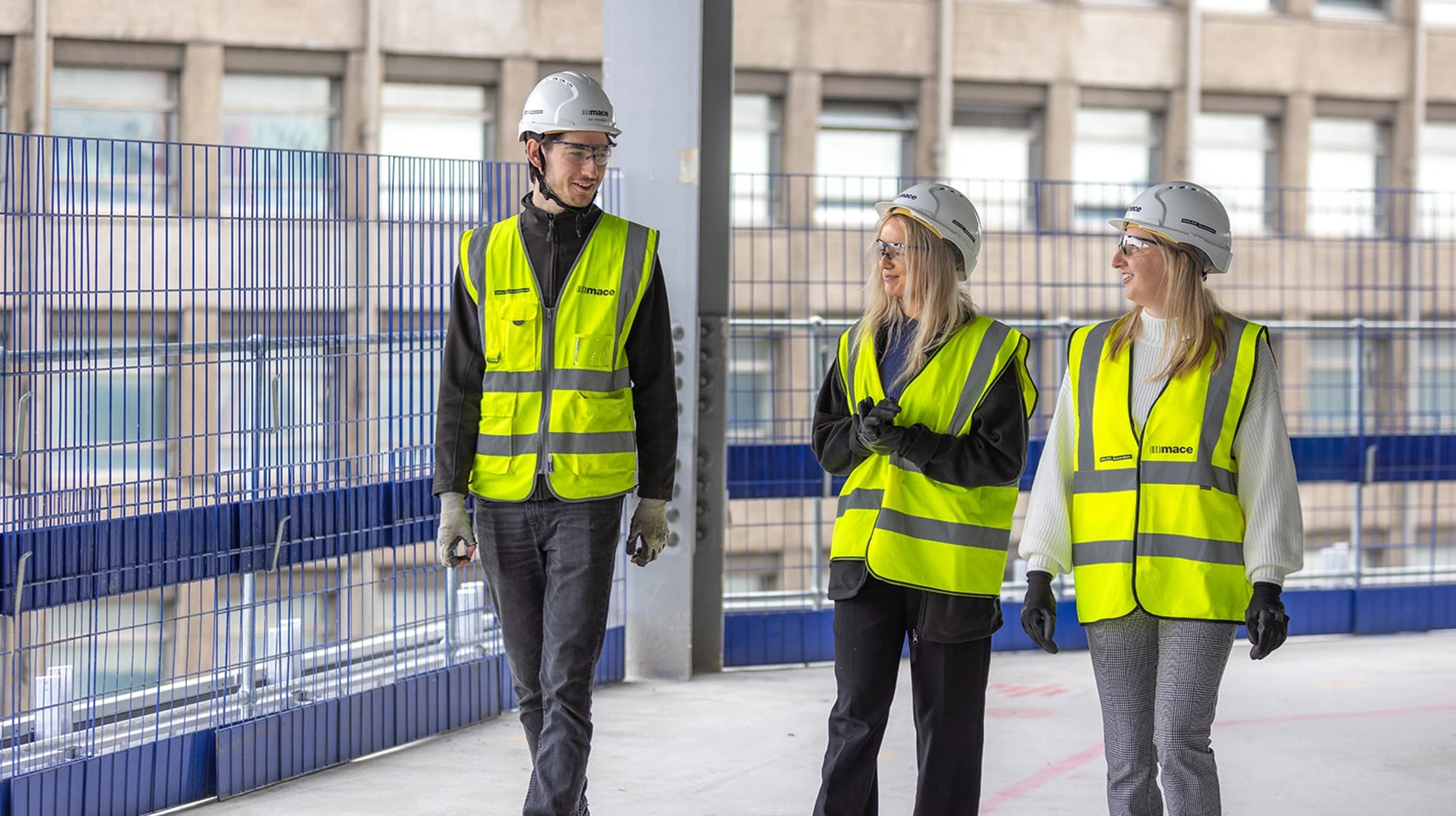 Mace Construct Careers in Construction Programme - Apprentices on site