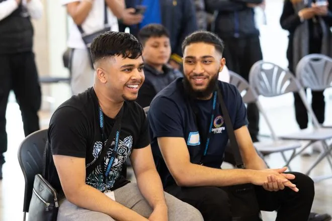 Young people enjoying a session.