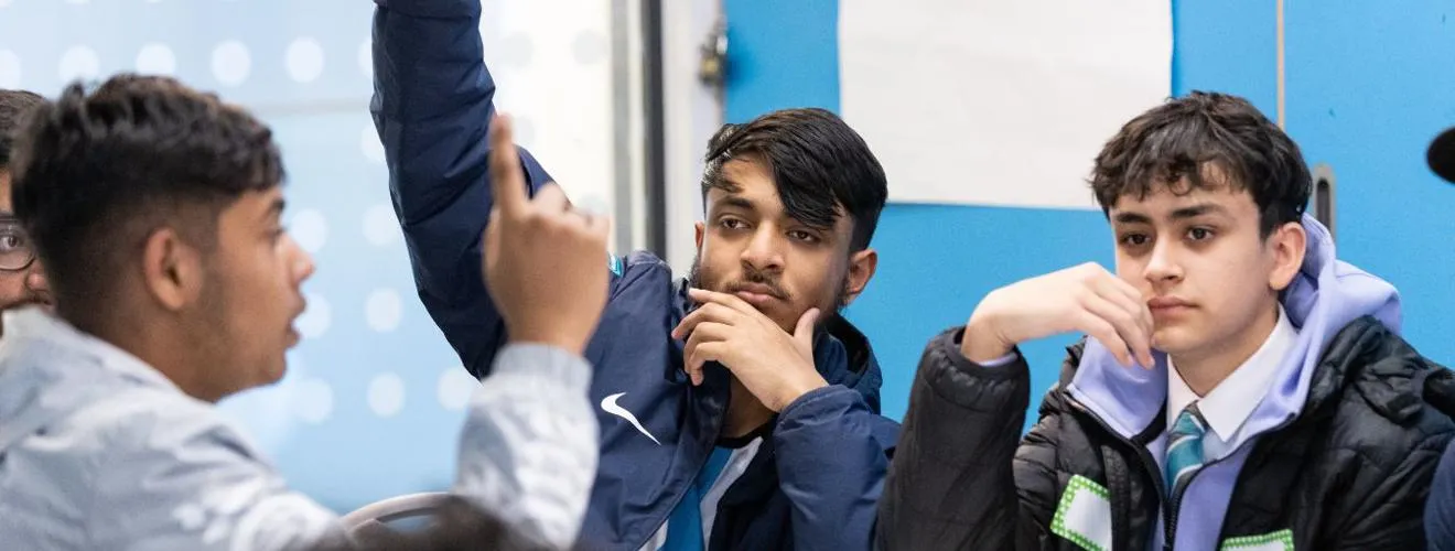 Kid raising his hand