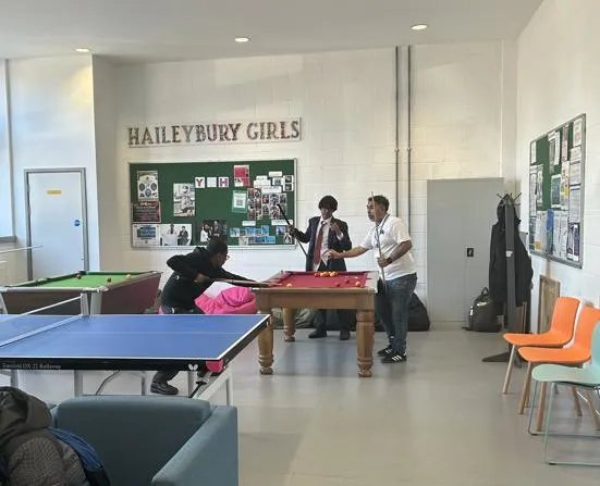 Young people trying out pool for the first time!!!