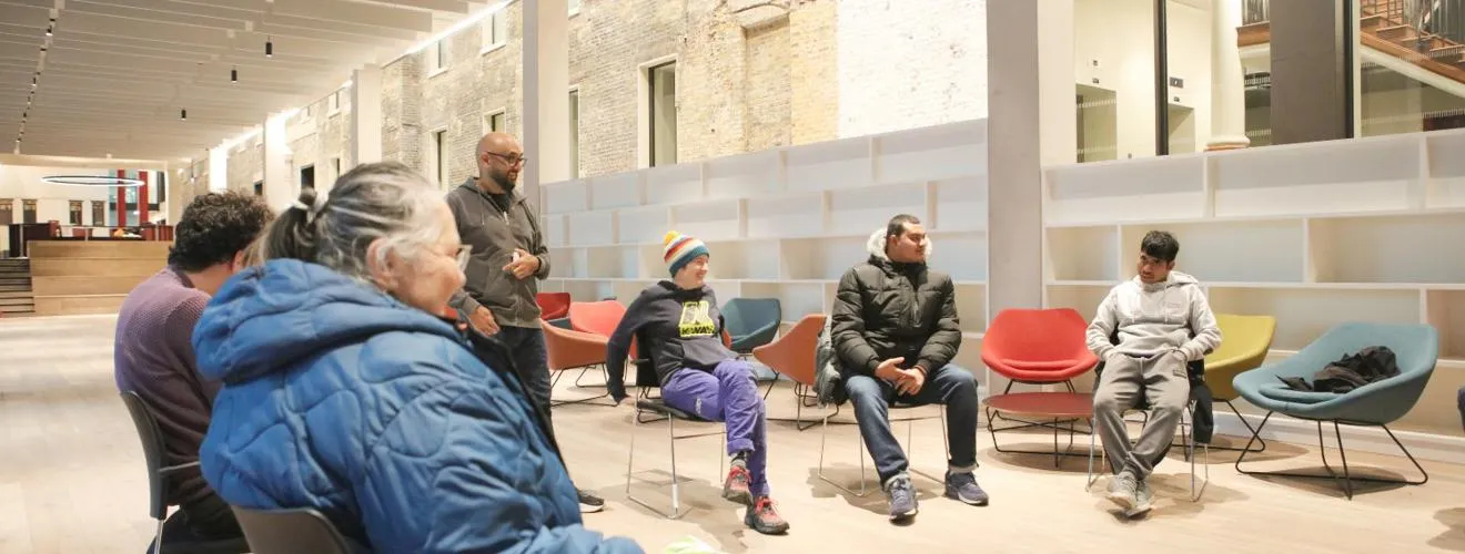 Group of people discussing