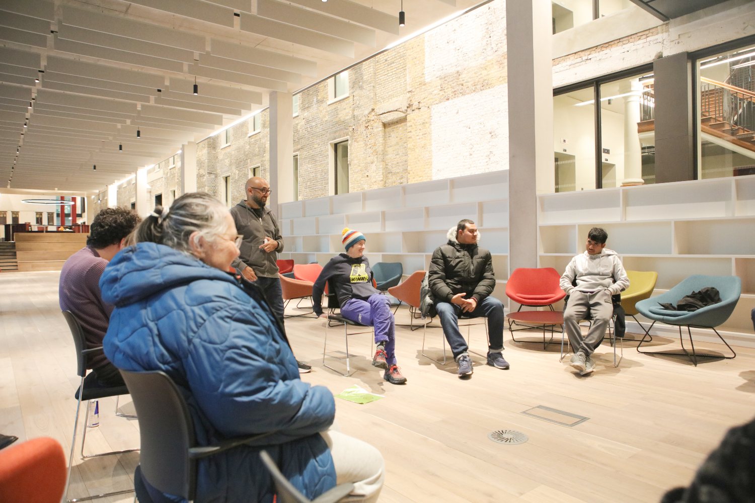 Group of people discussing