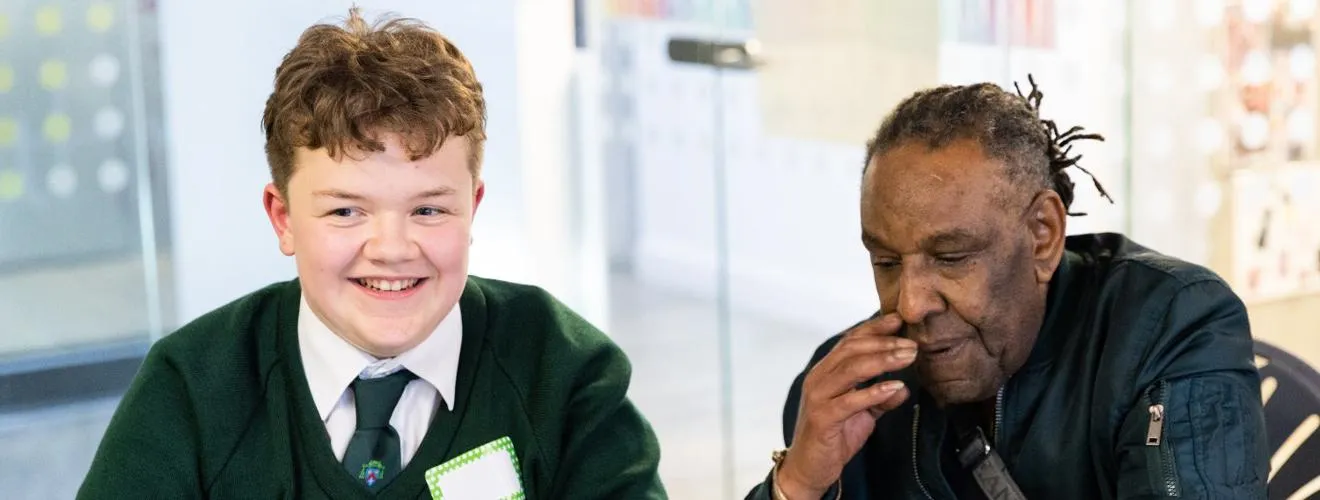 School kid and youth worker