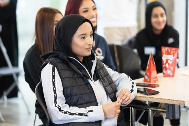 Group of young people in a discussion