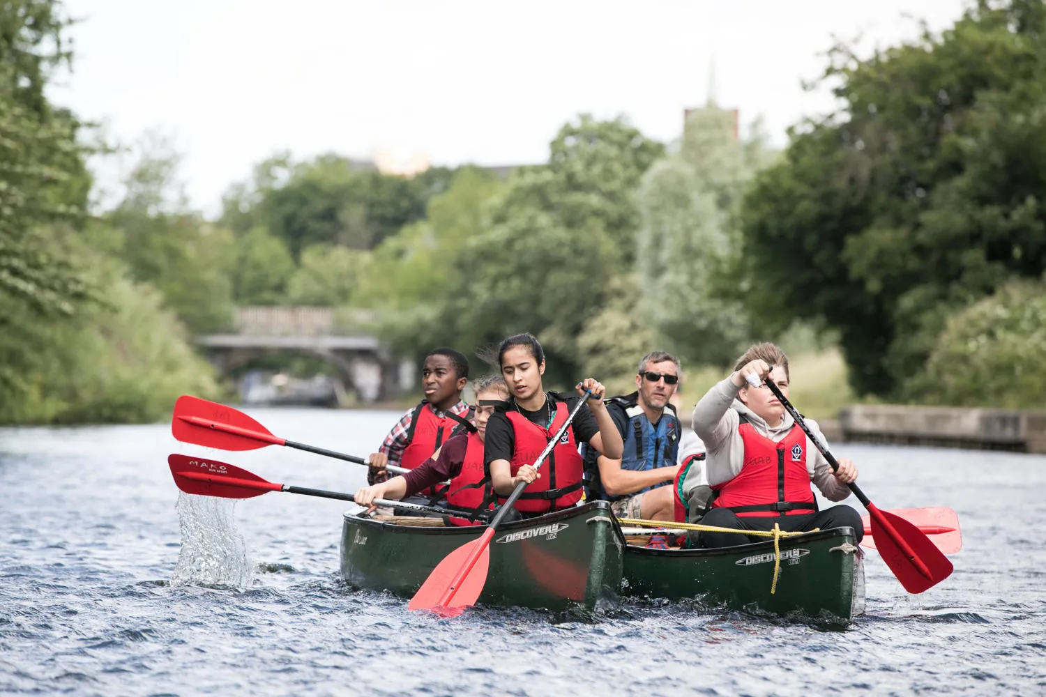 Canoeing group 