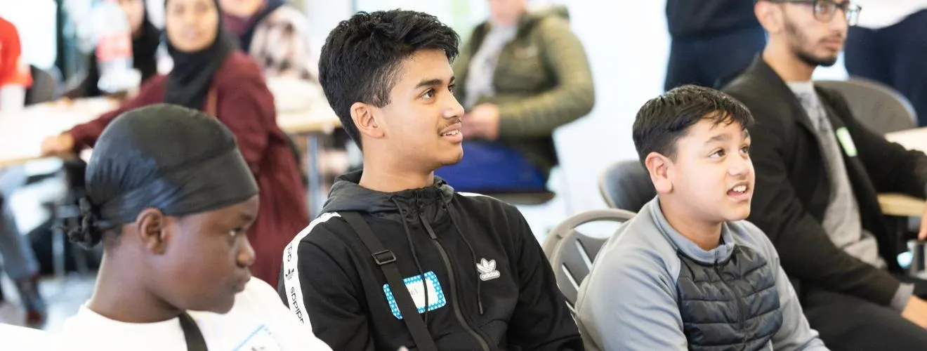 Young people looking on