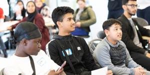 Young people looking on