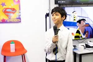 Young person speaking