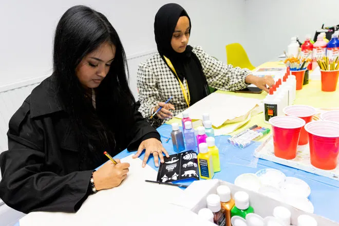 Young People doing some Artwork