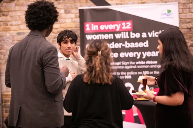 Young people have a discussion