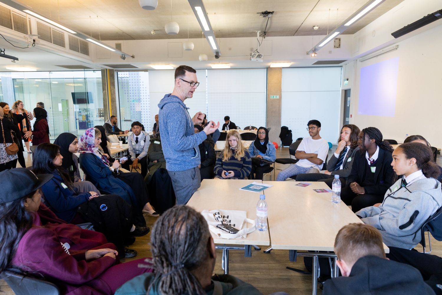 Young people getting advice