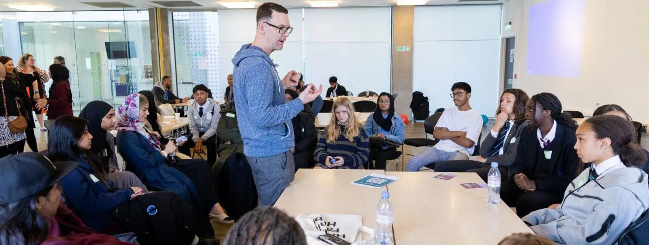 Young people getting advice